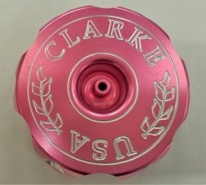 Clarke Logo Color Billet Style Anodized Gas Cap #1378bs
