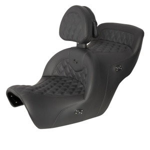 Saddlemen Road Sofa Lattice Stitch Heated Seat - Honda GL1500 Gold Wing (1988-2000) (With Backrest)
