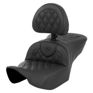 Saddlemen Road Sofa Lattice Stitch Seat - Harley-Davidson Road Glide/Street Glide/CVO Road Glide/CVO Street Glide (2023-2026) (With Backrest)
