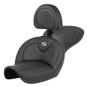 Saddlemen Road Sofa Carbon Fiber Look Seat - Harley-Davidson FXDWG Dyna Wide Glide (1996-2003)