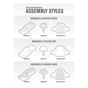 Saddlemen Road Sofa Lattice Stitch Seat - Harley-Davidson FLHR/FLHX Touring (1997-2007) (Without Backrest)