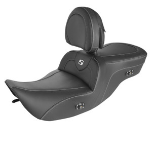 Saddlemen Road Sofa Carbon Fiber Look Heated Seat - Harley-Davidson FLHR/FLHX Touring (1997-2007)