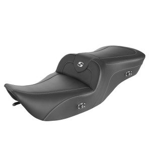 Saddlemen Road Sofa Carbon Fiber Look Heated Seat - Harley-Davidson FLHR/FLHX Touring (1997-2007)