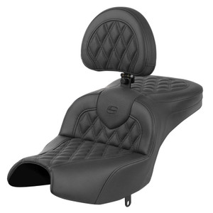 Saddlemen Road Sofa Lattice Stitch Seat - Indian Pursuit/Roadmaster PowerPlus (2022-2026) (With Backrest)