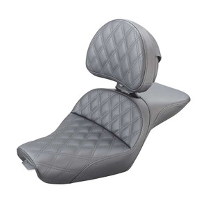 Saddlemen Explorer Lattice Stitch Seat - Harley-Davidson XL Sportster 4.5 Gal Tank (2004-2020) (With Backrest)