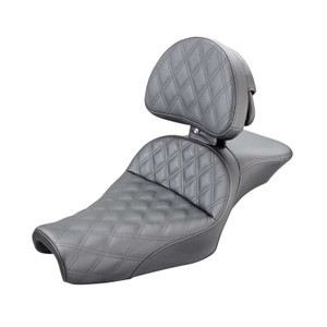 Saddlemen Explorer Lattice Stitch Seat - Harley-Davidson Sportster 3.3 Gal Tank/Forty-Eight (2004-2022) (With Backrest)