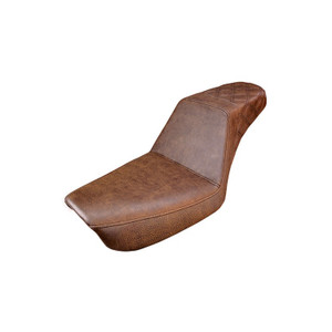 Saddlemen Step-Up Brown Rear Lattice Stitch Seat - Harley-Davidson FXD Dyna (2004-2005)