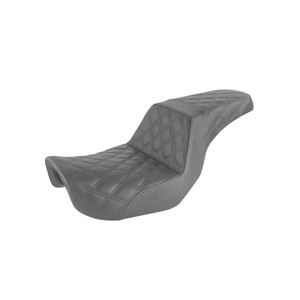Saddlemen Step-Up Front & Rear Lattice Stitch Seat - Harley-Davidson FXD/FXDWG/FLD Dyna (2006-2017)