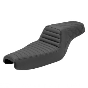Saddlemen Step-Up Tuck & Roll and Lattice Stitch Seat - Harley-Davidson Sportster 3.3 Gal Tank/Forty-Eight (2004-2022)
