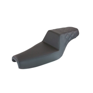 Saddlemen Step-Up Rear Lattice Stitch Seat - Harley-Davidson Sportster 3.3 Gal Tank/Forty-Eight (2004-2022)