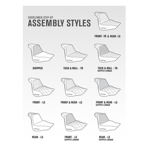Saddlemen Step-Up Brown Front & Rear Lattice Stitch Seat - Harley-Davidson FLHR/FLHT/FLHX/FLTR Touring (2008-2025)