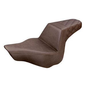 Saddlemen Step-Up Brown Rear Lattice Stitch Seat - Harley-Davidson FXSB Breakout (2013-2017)