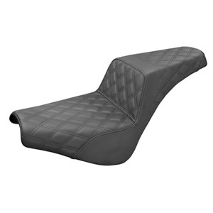 Saddlemen Step-Up Front & Rear Lattice Stitch Seat - Harley-Davidson Street Bob FXBB/FXBBS/Standard FXST (2018-2026)