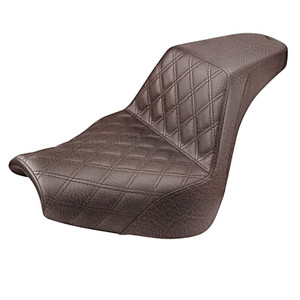 Saddlemen Step-Up Brown Front Lattice Stitch Seat - Harley-Davidson Breakout FXBR/FXBRS (2018-2022)
