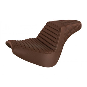 Saddlemen Step-Up Brown Tuck & Roll and Lattice Stitch Seat - Harley-Davidson Breakout FXBR/FXBRS (2018-2022)