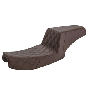 Saddlemen Step-Up Brown Front Lattice Stitch Seat - Harley-Davidson FXDB/FXDC/FXDL/FXD Dyna (1991-1995)