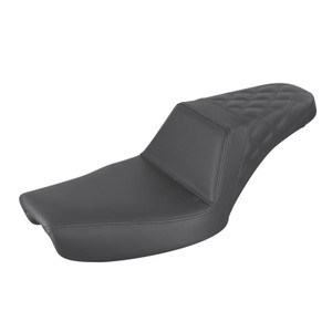 Saddlemen Step-Up Rear Lattice Stitch Seat - Harley-Davidson FXD Dyna (1996-2003)