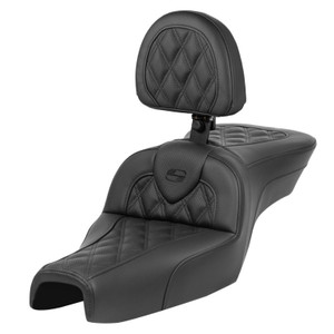 Saddlemen Road Sofa Lattice Stitch Seat - Harley-Davidson XL Sportster 4.5 Gal Tank (2004-2020)