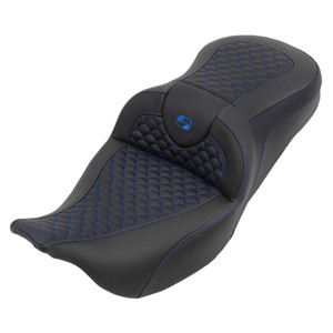 Saddlemen Road Sofa Dragon Scale Colored Stitch Seat - Harley-Davidson FLHR/FLHT/FLHX/FLTR Touring (2008-2024)