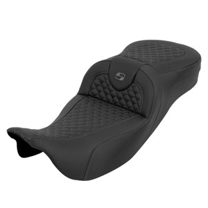 Saddlemen Road Sofa Dragon Scale Extended Reach Colored Stitch Seat - Harley-Davidson FLHR/FLHT/FLHX/FLTR Touring (2008-2024)