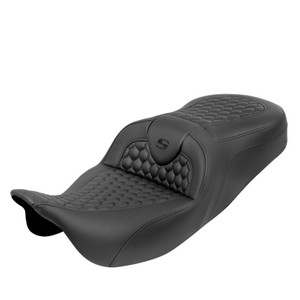 Saddlemen Road Sofa Honeycomb Stitch Seat - Harley-Davidson FLHR/FLHT/FLHX/FLTR Touring (2008-2025)