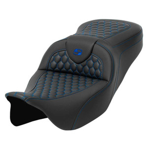 Saddlemen Road Sofa Honeycomb Stitch Colored Stitch Seat - Harley-Davidson FLHR/FLHT/FLHX/FLTR Touring (2008-2025)