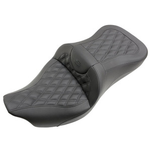 Saddlemen Road Sofa Lattice Stitch Extended Reach Seat - Harley-Davidson FLHR/FLHT/FLHX/FLTR Touring (2008-2025)