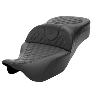 Saddlemen Road Sofa King Lattice Stitch Extended Reach Seat - Harley-Davidson FLHR/FLHT/FLHX/FLTR Touring (2008-2025)