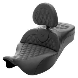 Saddlemen Road Sofa King Lattice Stitch Extended Reach Seat - Harley-Davidson FLHR/FLHT/FLHX/FLTR Touring (2008-2025)