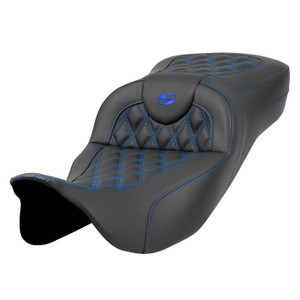 Saddlemen Road Sofa Lattice Stitch Extended Reach Colored Stitch Seat - Harley-Davidson FLHR/FLHT/FLHX/FLTR Touring (2008-2025)
