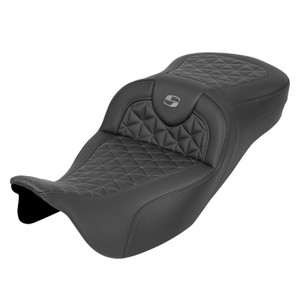 Saddlemen Road Sofa Tri-Gripper Extended Reach Colored Stitch Seat - Harley-Davidson FLHR/FLHT/FLHX/FLTR Touring (2008-2025)