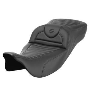Saddlemen Road Sofa Tuck & Roll Extended Reach Seat - Harley-Davidson FLHR/FLHT/FLHX/FLTR Touring (2008-2025)