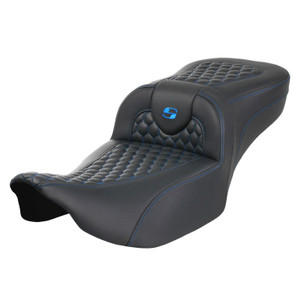Saddlemen Road Sofa Honeycomb Stitch Extended Reach Colored Stitch Seat - Harley-Davidson Road Glide/Street Glide/CVO Road Glide/CVO Street Glide (2023-2026)
