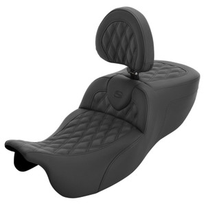 Saddlemen Road Sofa Lattice Stitch Extended Reach Seat - Harley-Davidson Freewheeler/Road Glide 3 (2015-2025)