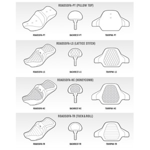 Saddlemen Road Sofa King Lattice Stitch Extended Reach Seat - Harley-Davidson Road Glide/Street Glide/CVO Road Glide/CVO Street Glide (2023-2026)