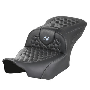 Saddlemen Road Sofa Honeycomb Stitch Colored Stitch Seat - Harley-Davidson Road Glide/Street Glide/CVO Road Glide/CVO Street Glide (2023-2026) (Without Backrest)