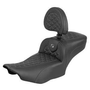 Saddlemen Road Sofa Tri-Gripper Extended Reach Colored Stitch Seat - Harley-Davidson Road Glide/Street Glide/CVO Road Glide/CVO Street Glide (2023-2026) (With Backrest)