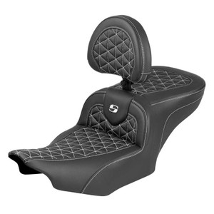 Saddlemen Road Sofa Tri-Gripper Colored Stitch Seat - Harley-Davidson Road Glide/Street Glide/CVO Road Glide/CVO Street Glide (2023-2026) (With Backrest)
