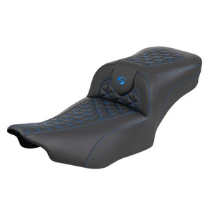 Saddlemen Road Sofa Tri-Gripper Extended Reach Colored Stitch Seat - Harley-Davidson Road Glide/Street Glide/CVO Road Glide/CVO Street Glide (2023-2026)