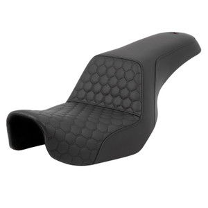 Saddlemen Step-Up Honeycomb Stitch Seat - Harley-Davidson FXD/FXDWG/FLD Dyna (2006-2017)