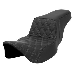 Saddlemen Step-Up Front Lattice Stitch Colored Stitch Seat - Harley-Davidson FLHR/FLHT/FLHX/FLTR Touring (2008-2024)