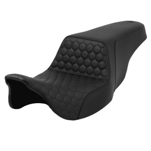 Saddlemen Step-Up Honeycomb Stitch Seat - Harley-Davidson FLHR/FLHT/FLHX/FLTR Touring (2008-2025)