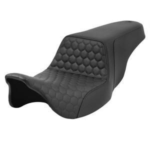 Saddlemen Step-Up Honeycomb Stitch Extended Reach Seat - Harley-Davidson FLHR/FLHT/FLHX/FLTR Touring (2008-2025)