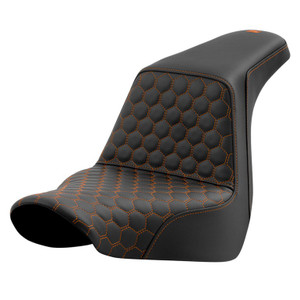Saddlemen Step-Up Honeycomb Stitch Colored Stitch Seat - Harley-Davidson Low Rider FXLR/FXLRS/FXLRST/Sport Glide FLSB (2018-2026)