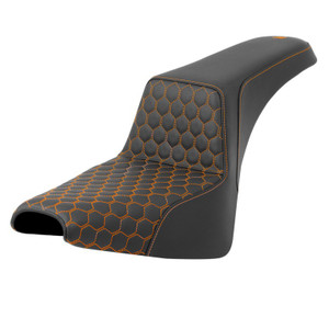 Saddlemen Step-Up Honeycomb Stitch Colored Stitch Seat - Harley-Davidson Street Bob FXBB/FXBBS/Standard FXST (2018-2026)