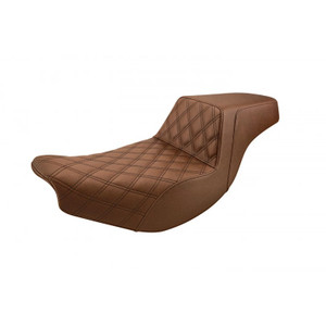 Saddlemen Step-Up Brown Front Lattice Stitch Seat - Indian Chief/Chieftain/Roadmaster/Springfield (2014-2026)