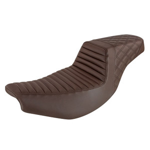 Saddlemen Step-Up Brown Tuck & Roll and Lattice Stitch Seat - Indian Chief/Chieftain/Roadmaster/Springfield (2014-2026)