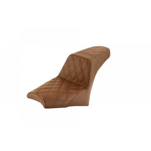 Saddlemen Step-Up Brown Front & Rear Lattice Stitch Seat - Indian Scout Bobber/Rogue (2018-2024)