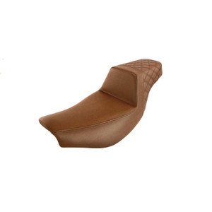 Saddlemen Step-Up Brown Rear Lattice Stitch Seat - Indian Chief/Chieftain/Roadmaster/Springfield (2014-2026)
