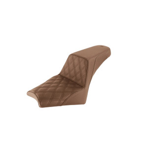 Saddlemen Step-Up Brown Front Lattice Stitch Seat - Indian Scout Bobber/Rogue (2018-2024)